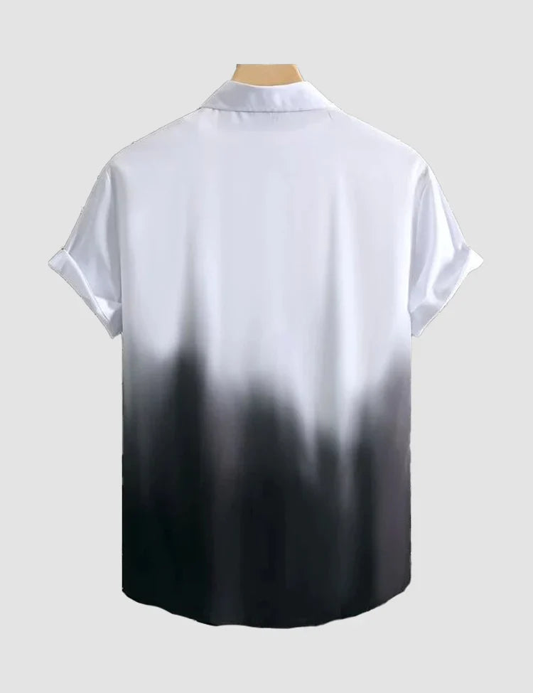 Black and White Design Digital Printed Half Sleeves Cotton Material Mens Shirt